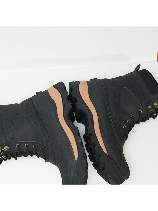 Mishansha Winter Boots Size 10 Faux Fur Lined Work Duck Boot Lace up Black main image 10